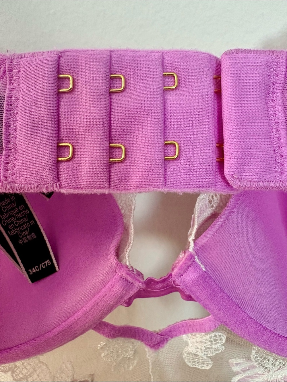 Victoria Secret Women’s Luxe Lace Brush 34C Adjustable Strap Bra Sku#206 - Picture 4 of 5
